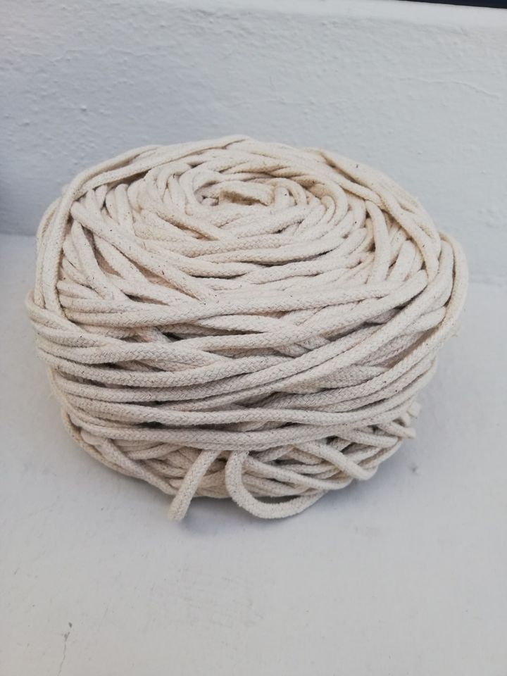 Hilo / cuenda de algodón macramé de 5mm 1kg color crudo