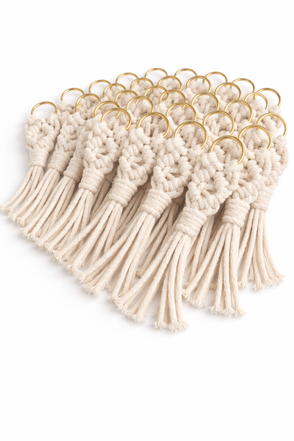 Pack de 20 llaveros de Macramé, ideales para recuerditos