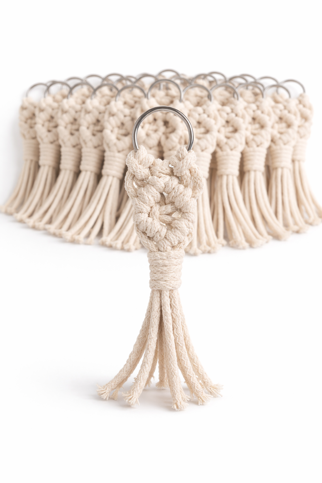 Pack de 20 llaveros de Macramé, ideales para recuerditos