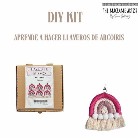 DIY KIT 6 llaveros arcoíris