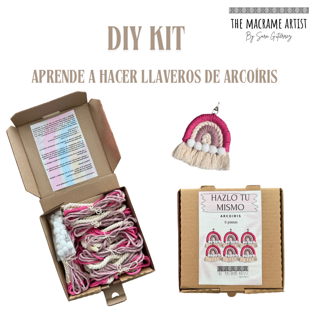 DIY KIT 6 llaveros arcoíris