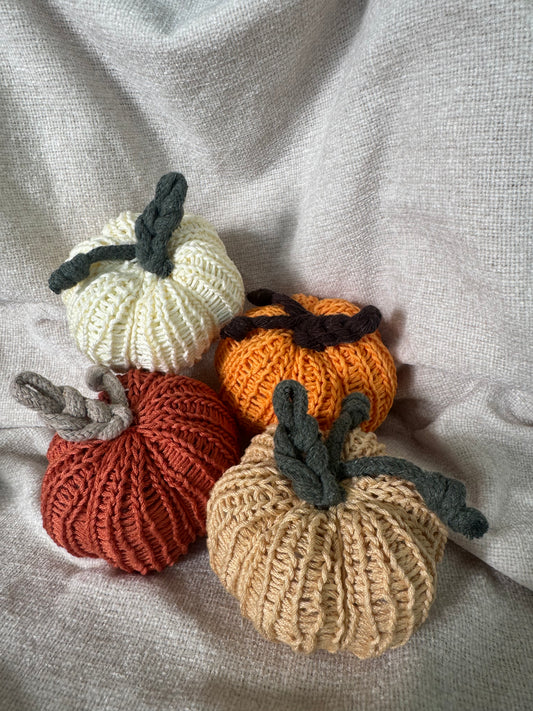 Set 4 calabazas tejidas a mano