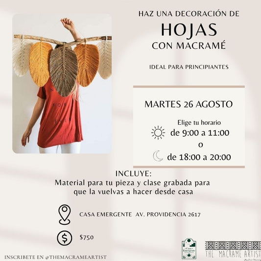 2x1 Cursos Macramé Agosto