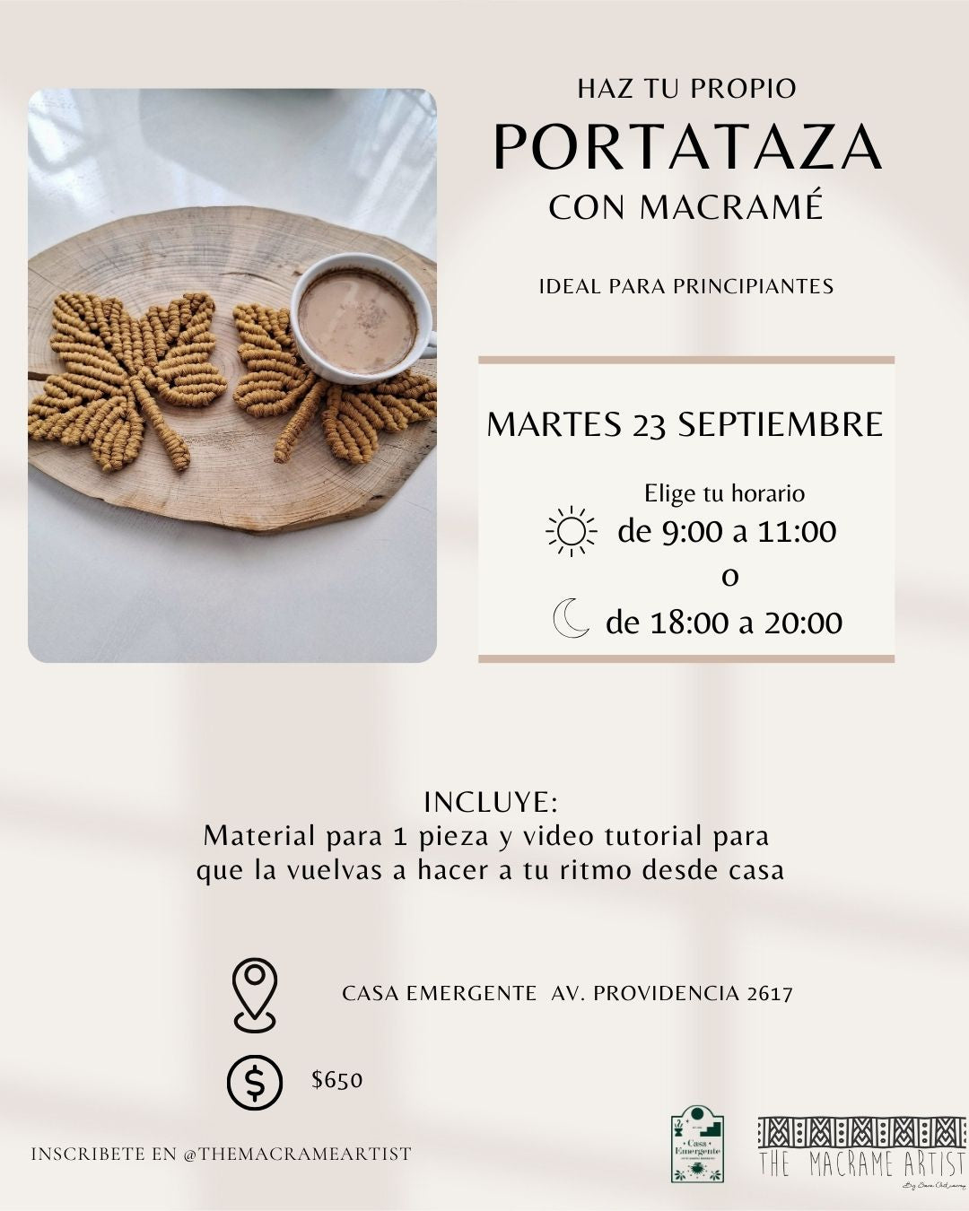 2 Cursos Macramé OTOÑO