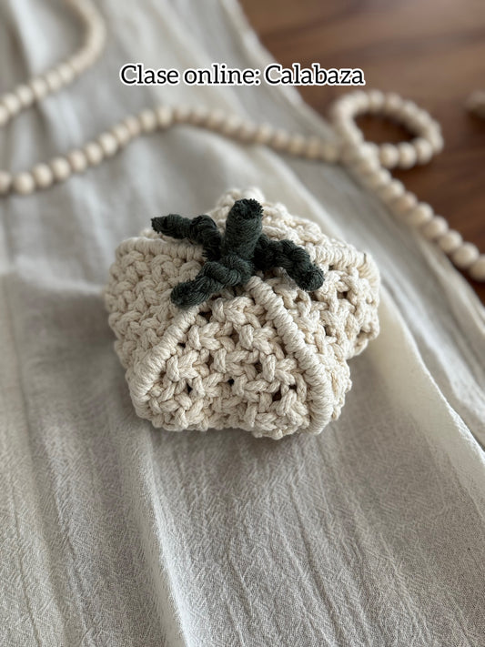 Clase online: calabaza de macramé